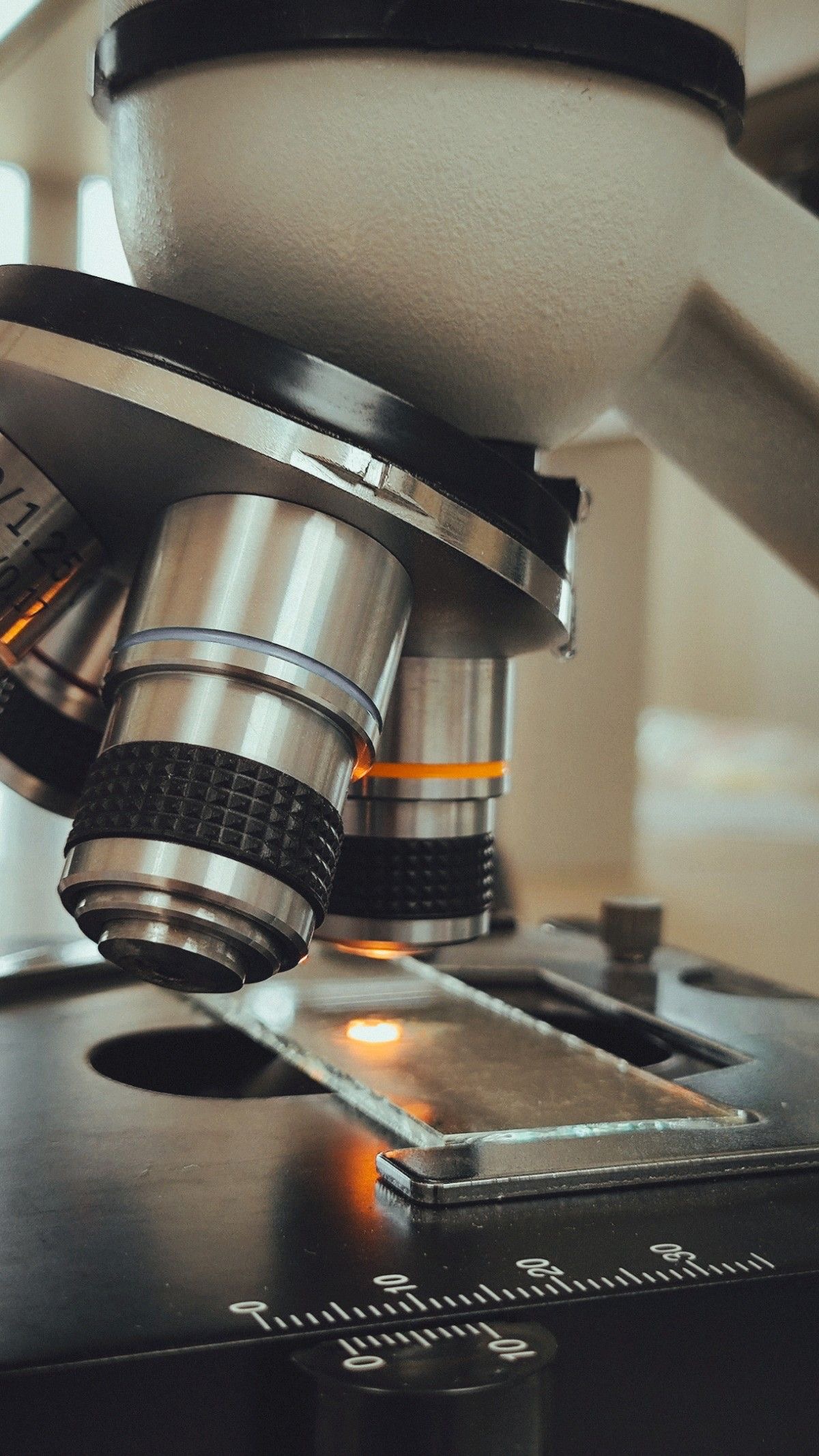 Microscope in a laboratory